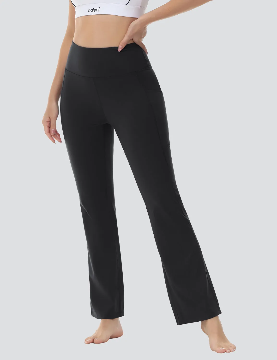Flyleaf Pocketed Flared Pants