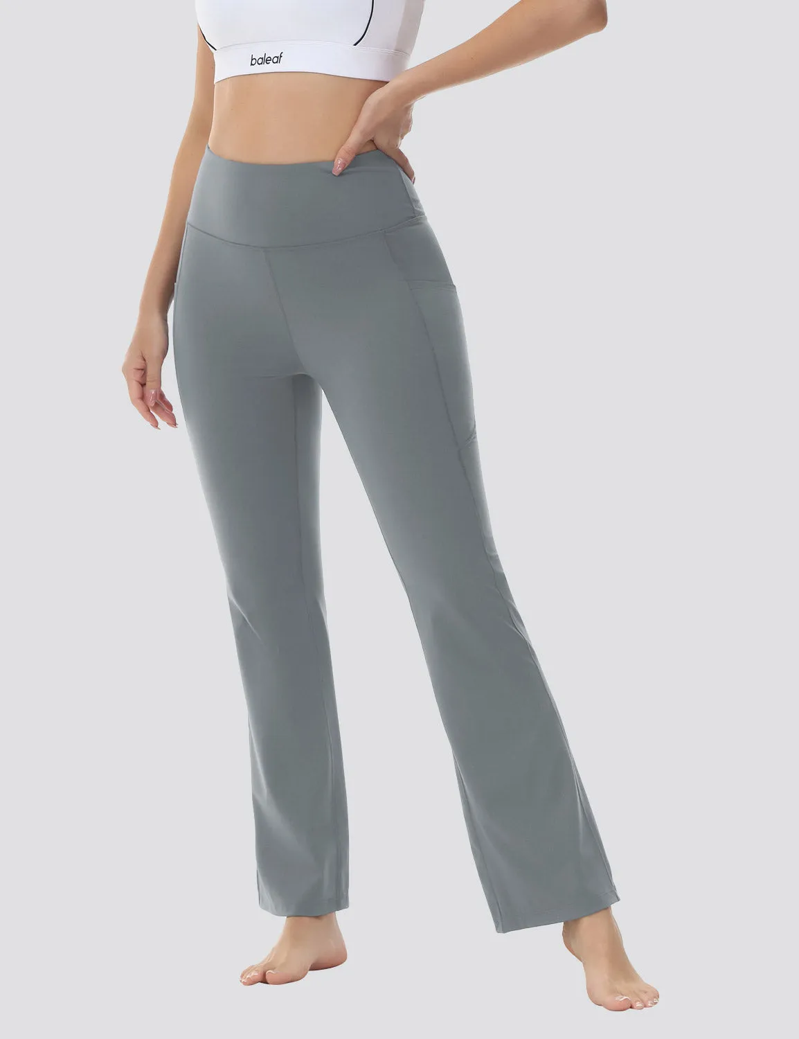 Flyleaf Pocketed Flared Pants