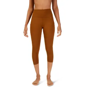 Fox Racing  Womens Motive 3 4 Leggings High Waist Stretch Water Resistant Nutmeg