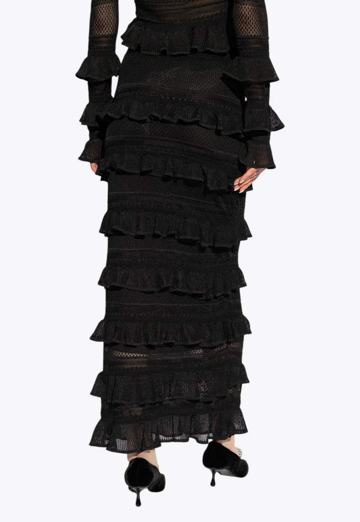 Frilled Midi Skirt