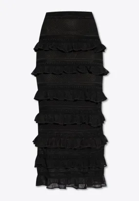 Frilled Midi Skirt