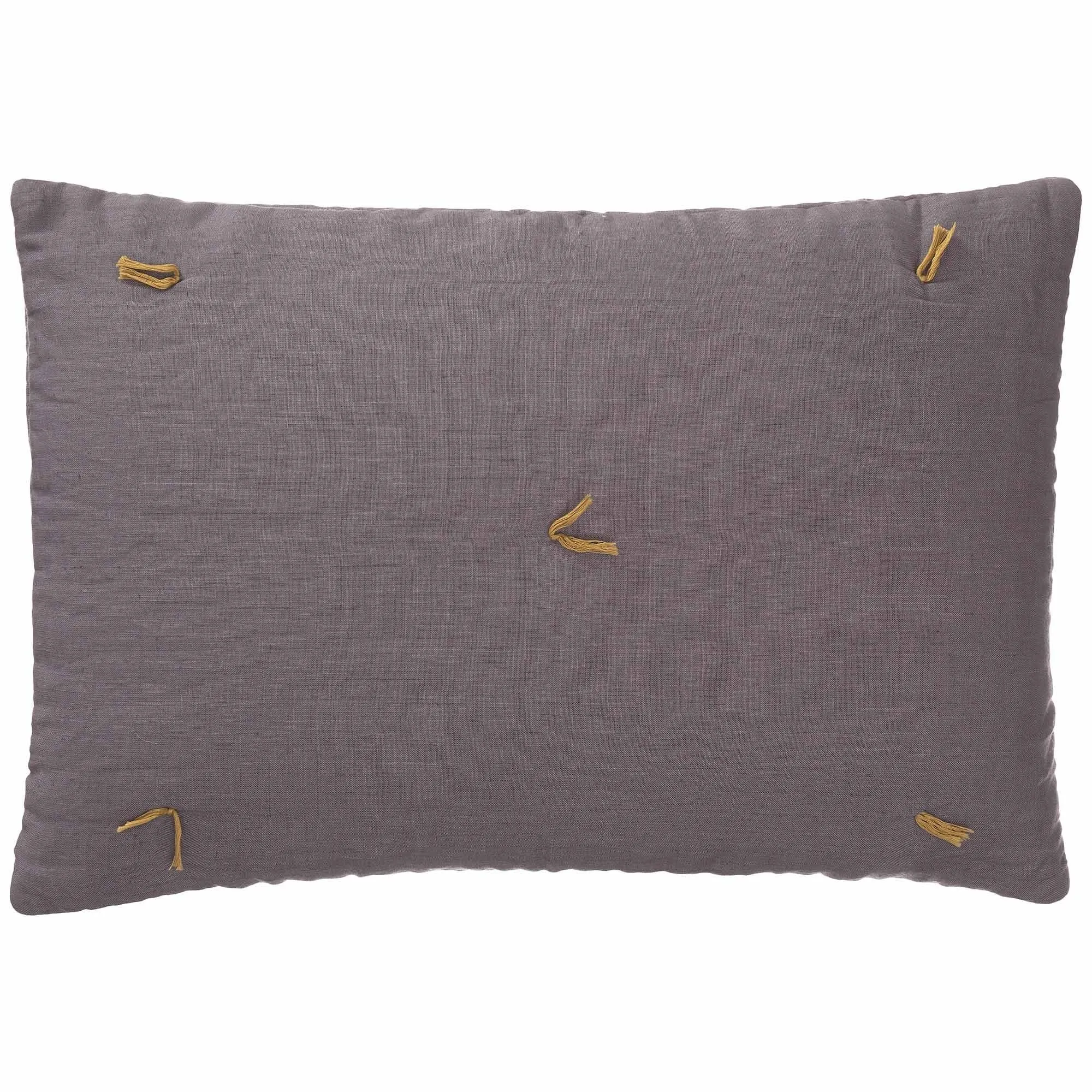 Gaya Cushion Cover [Grey/Bright mustard]