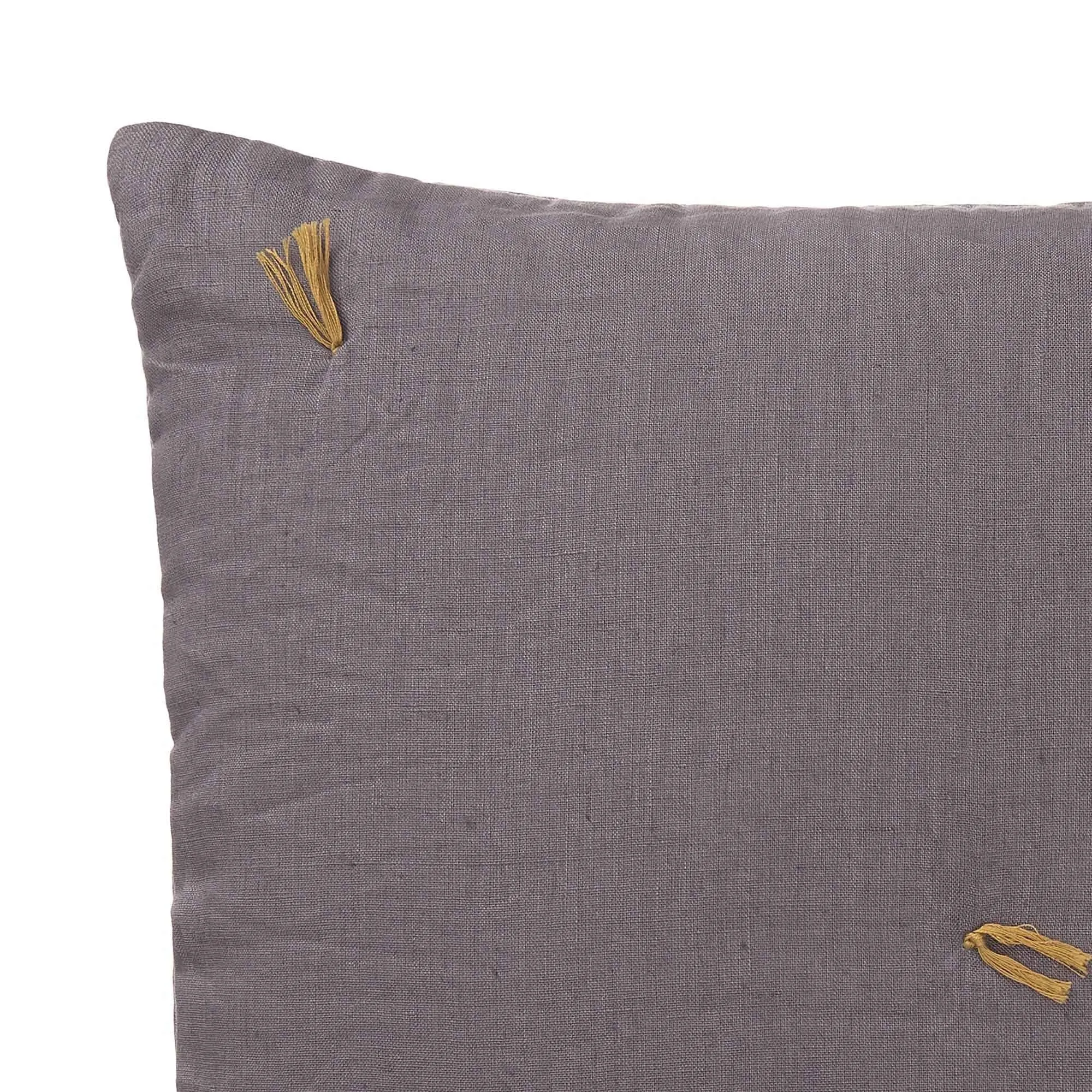 Gaya Cushion Cover [Grey/Bright mustard]