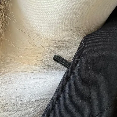 Grey Men Collar Fur fox for coat parka hood 75 cm (Grey)