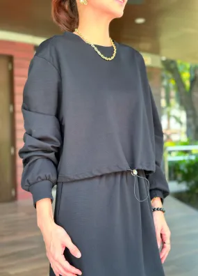 Hailey Crop Sweater in Black
