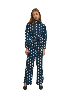 Hard-boiled egg print Long turtleneck jumpsuit by Compania Fantastica FA21SHE37
