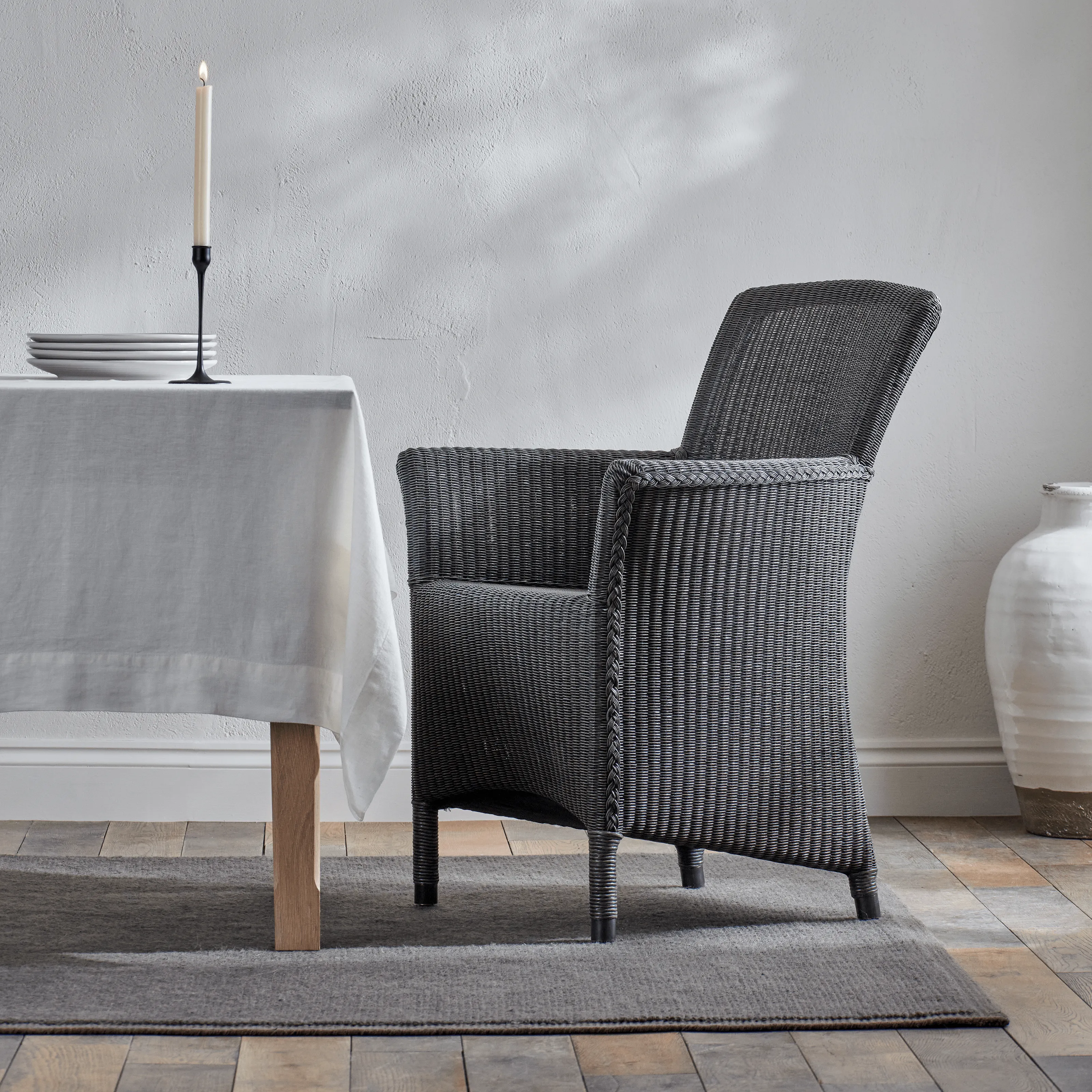 Havana Lloyd Loom Armchair, Slate