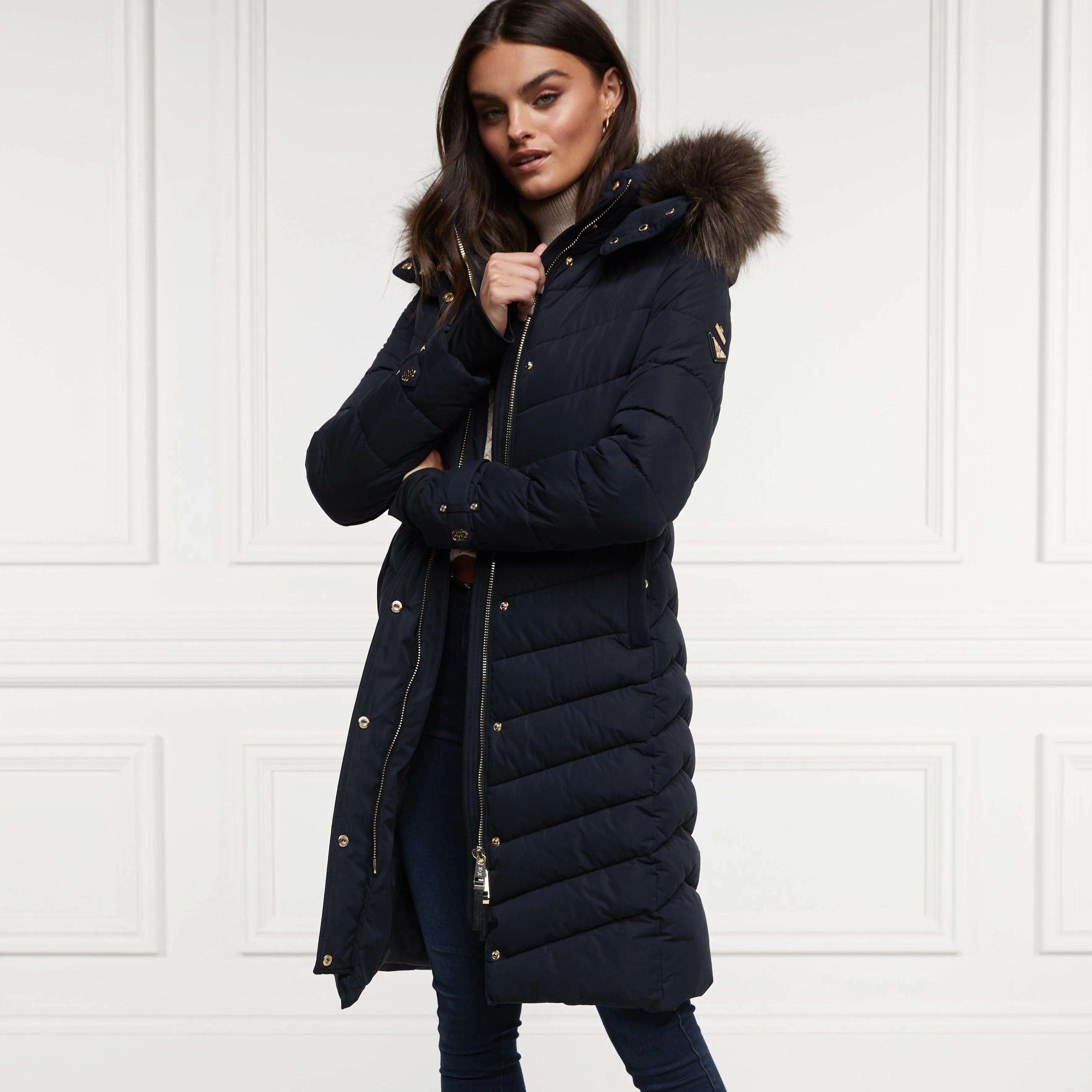 Holland Cooper Chamonix Coat in Ink Navy