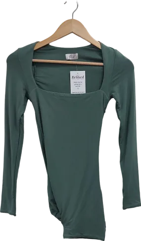 House of CB Green Ruched Side Bodycon Mini Dress UK 6