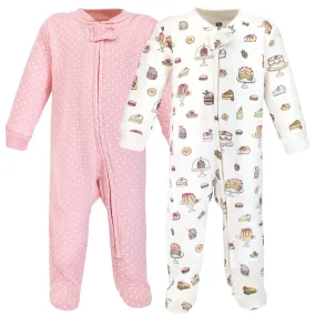 Hudson Baby Premium Quilted Zipper Sleep and Play, Sweet Bakery
