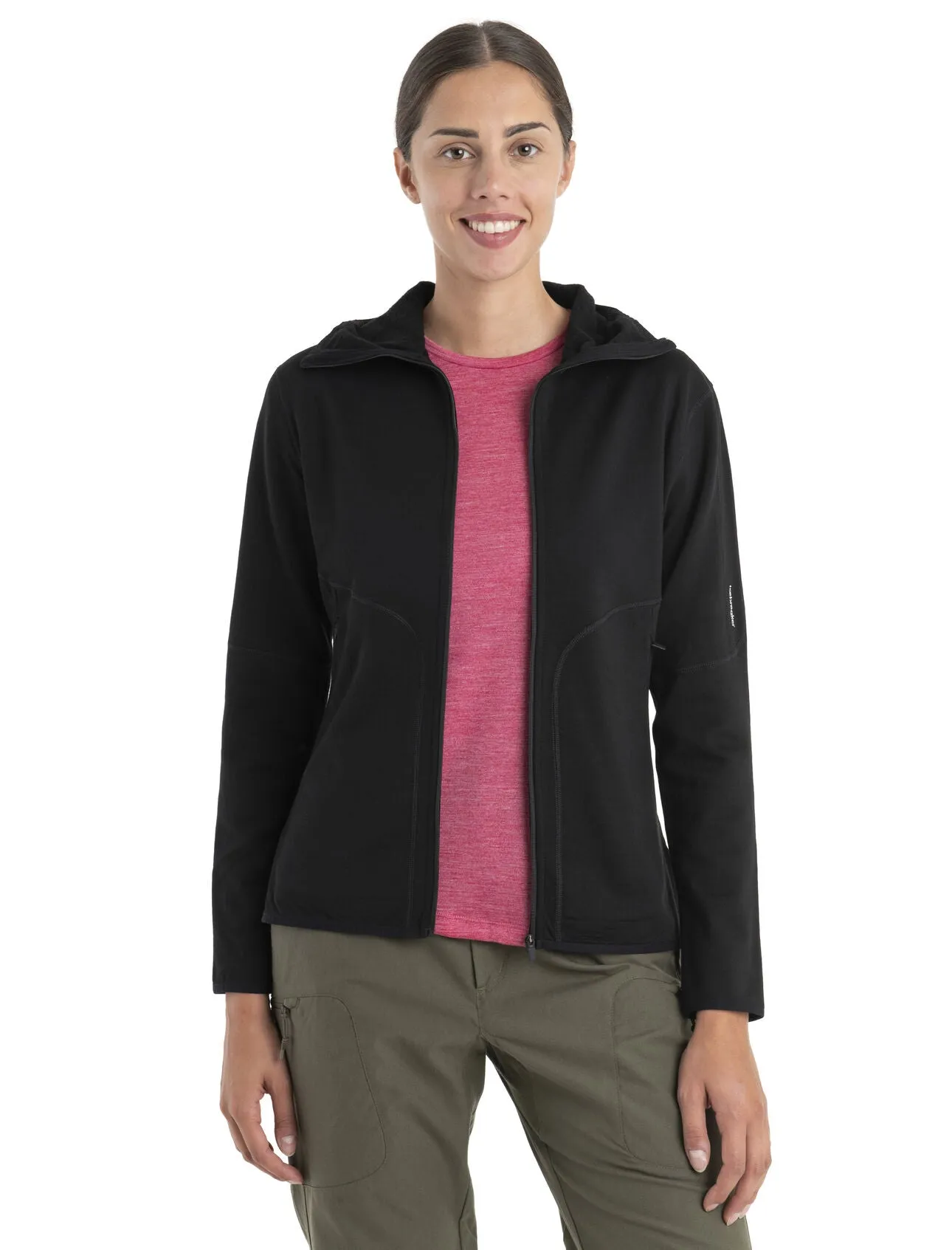 Icebreaker Womens 560 RealFleece Elemental II LS Zip Hood