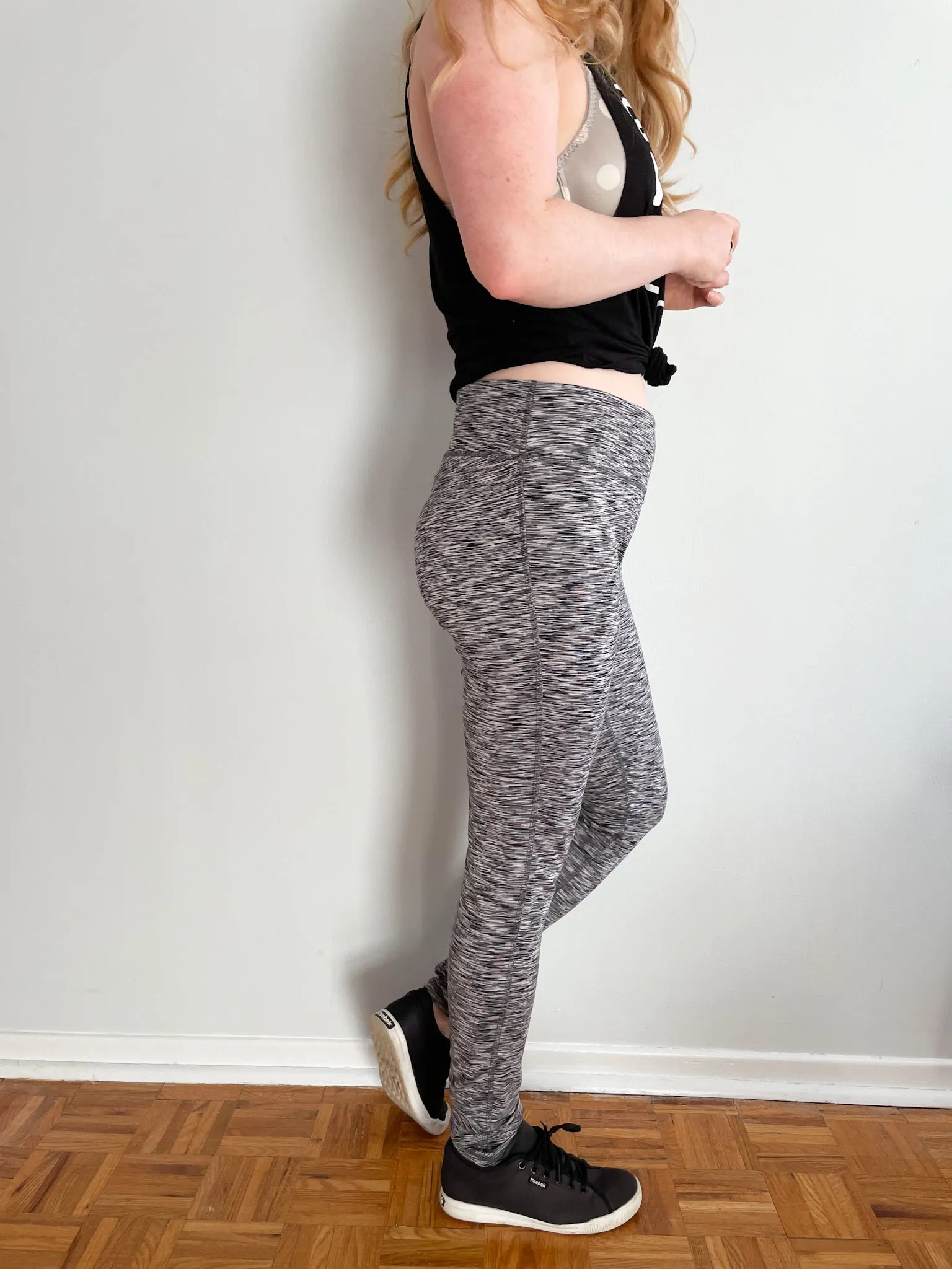 Infinite Grey Heathered Leggings - Large