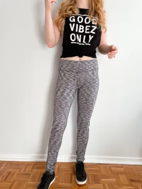 Infinite Grey Heathered Leggings - Large