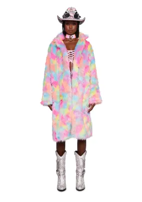 J. Valentine Faux Fur Mid Length Coat*