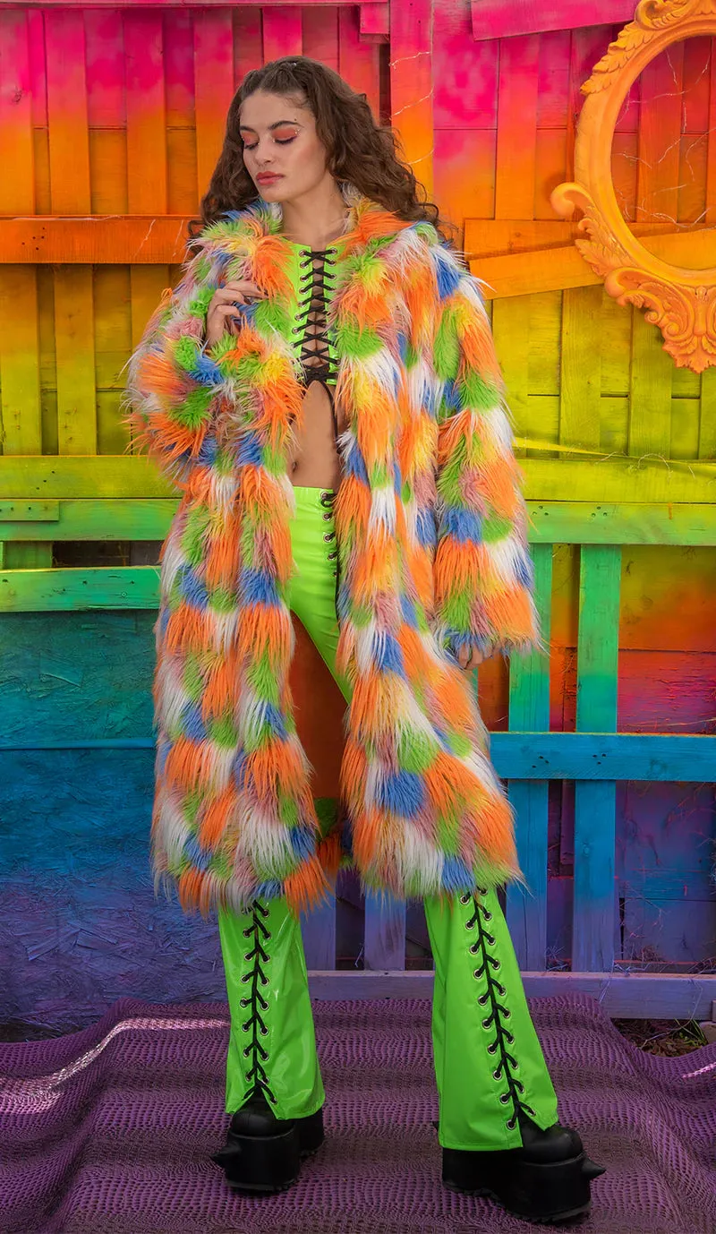 J. Valentine Faux Fur Mid Length Coat*