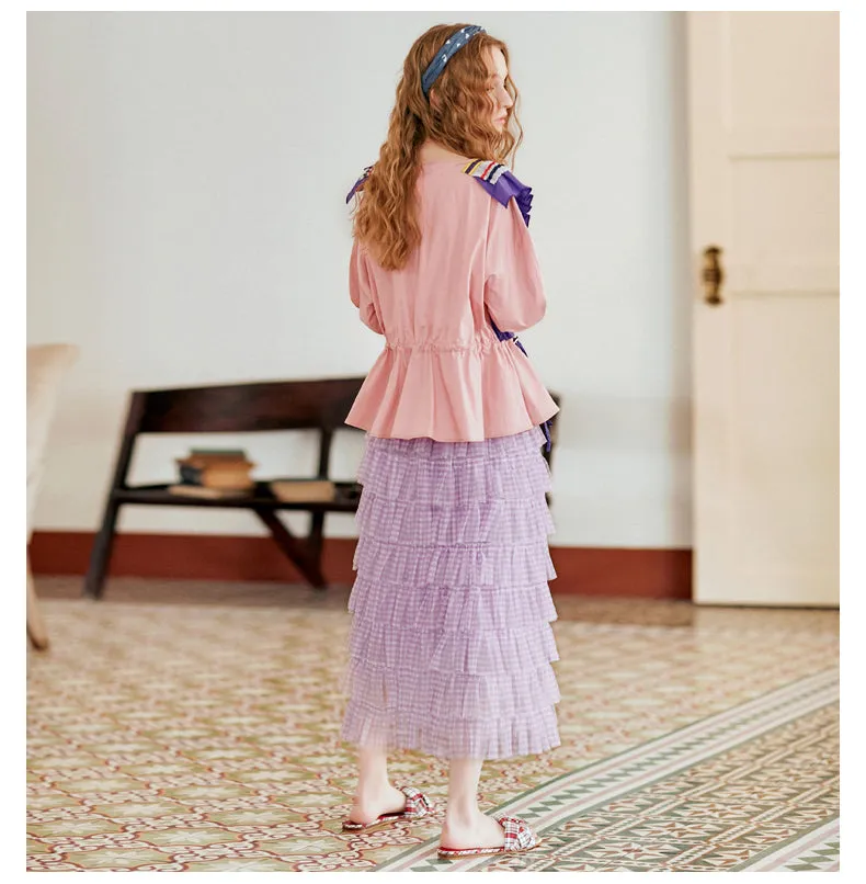 JAM PRINCESS EMBELLISHED TULLE FRILL LAYERED SKIRT