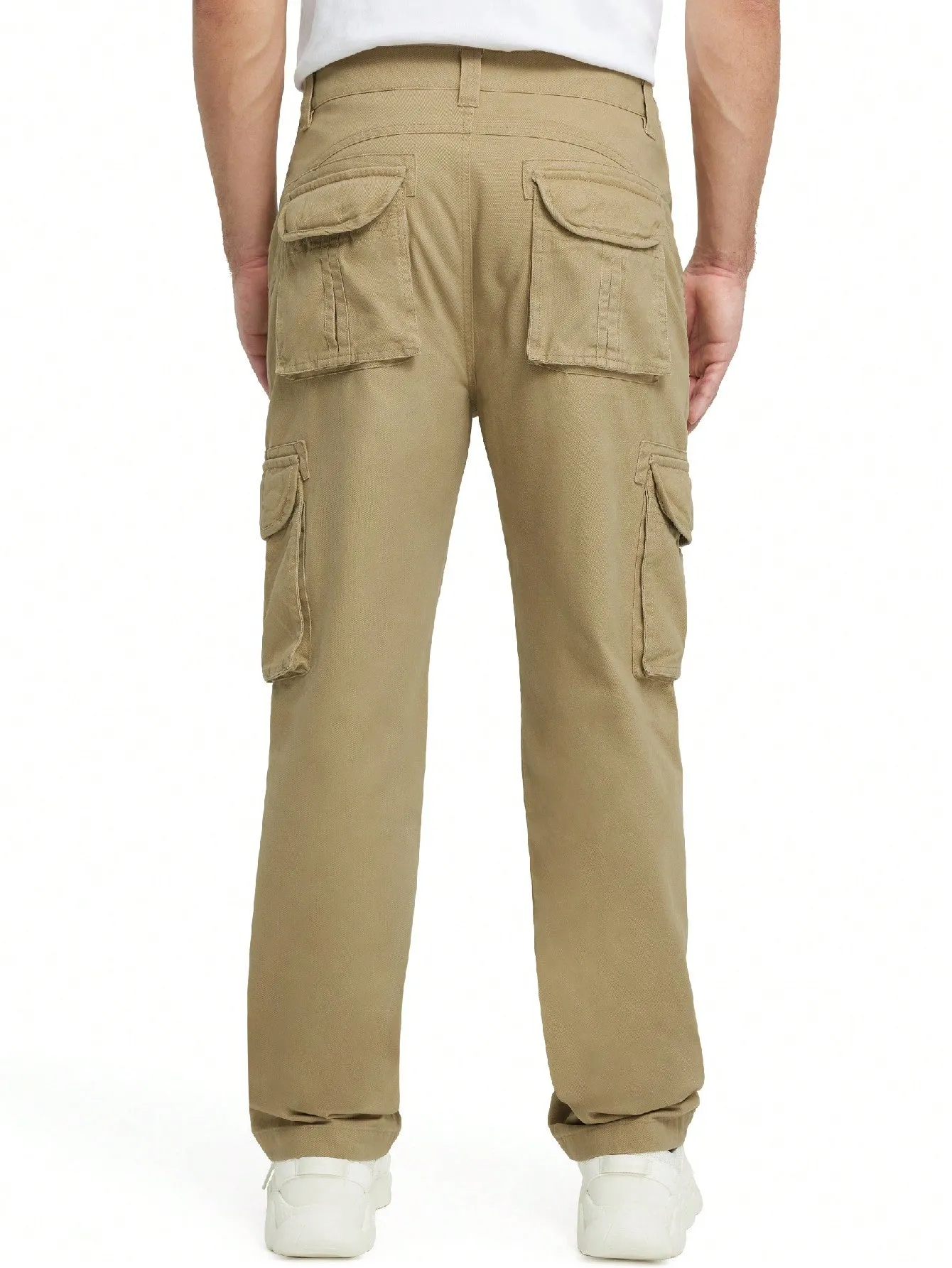 JAWERU Cargo Pants For Men Multi Pockets Mens Pants Classic Cotton Casual Work Hiking Relaxed Fit Chino Pants