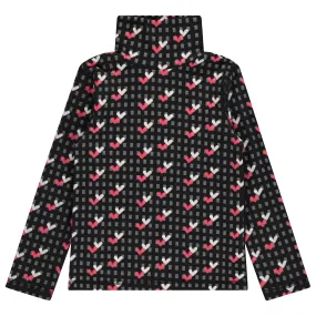 Jaybee Black Print Printed Turtleneck