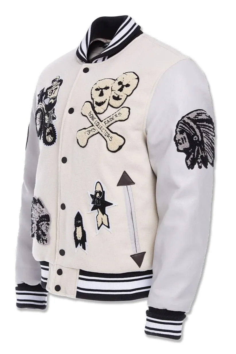JORDAN CRAIG RAIDERS VARSITY JACKET (BONE)