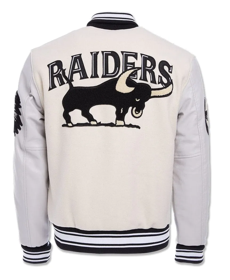 JORDAN CRAIG RAIDERS VARSITY JACKET (BONE)