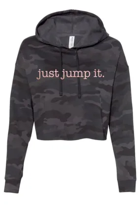 Just Jump It Crop Hoodie