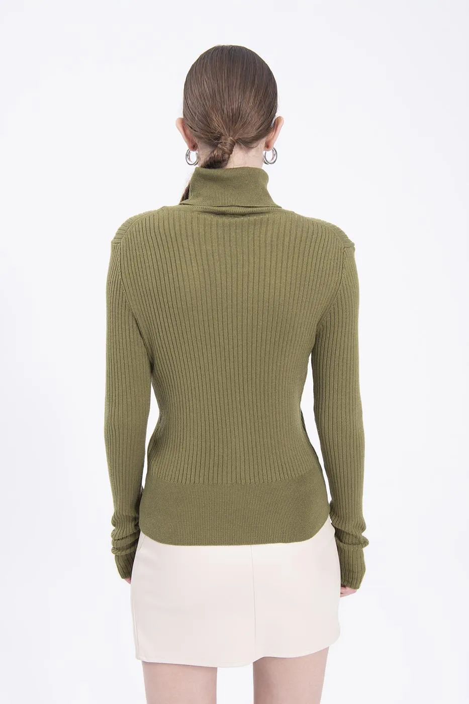 Khaki Turtleneck Knit Body