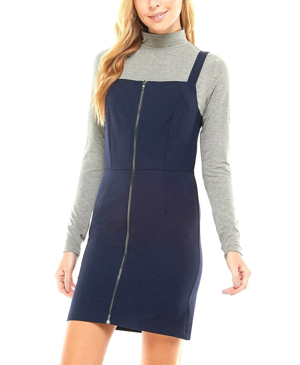 Kingston Grey Juniors' Turtleneck Jumper Bodycon Dress