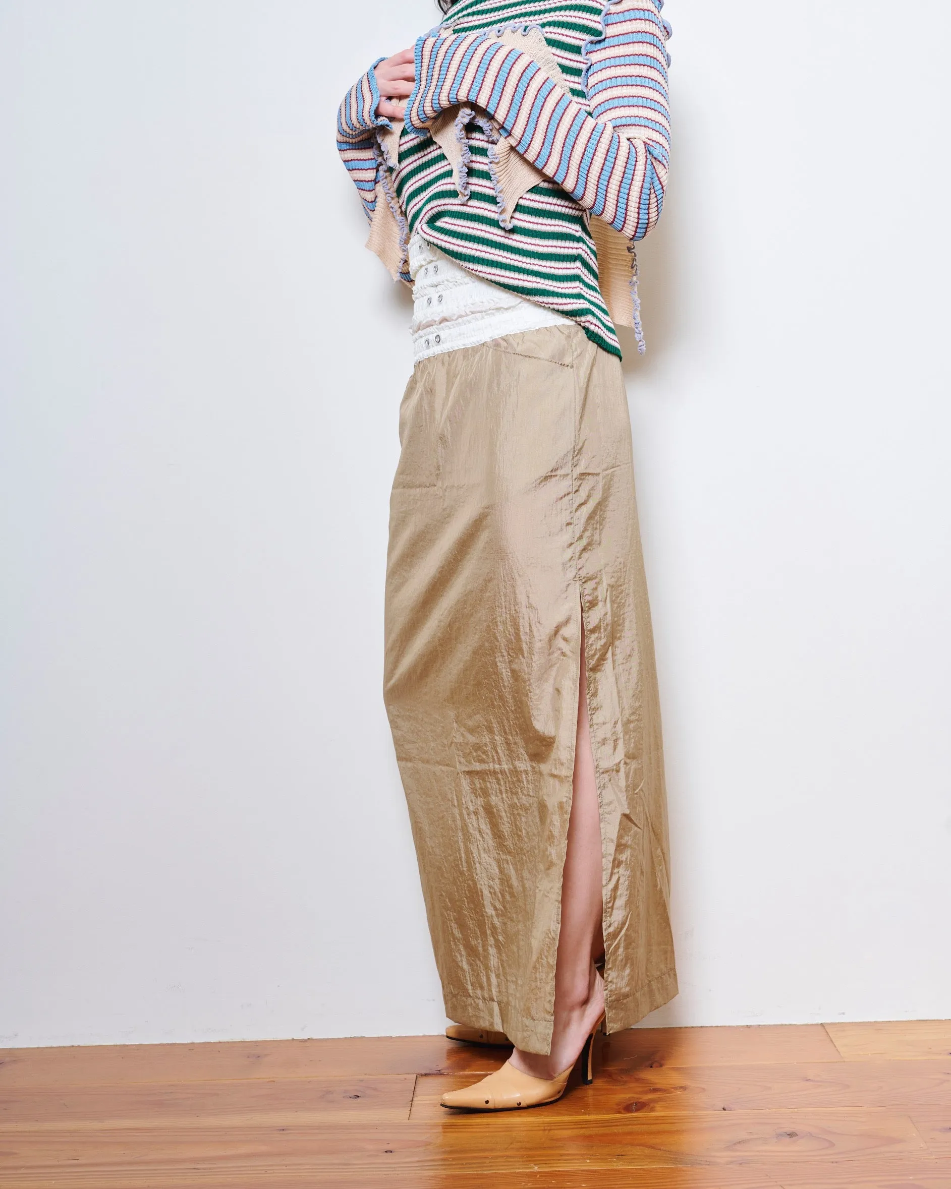 KT20S-SK【Layered slit skirt】