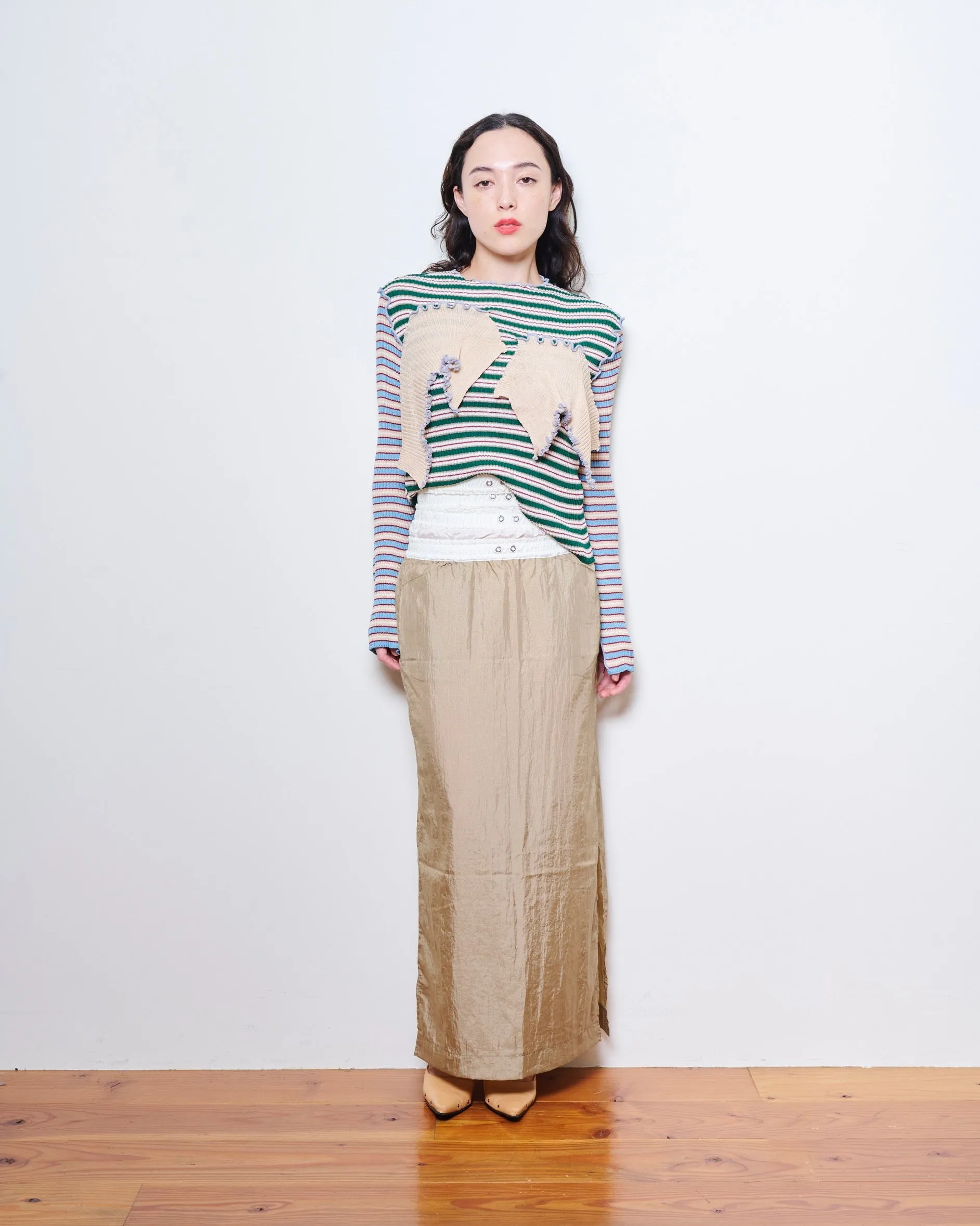 KT20S-SK【Layered slit skirt】