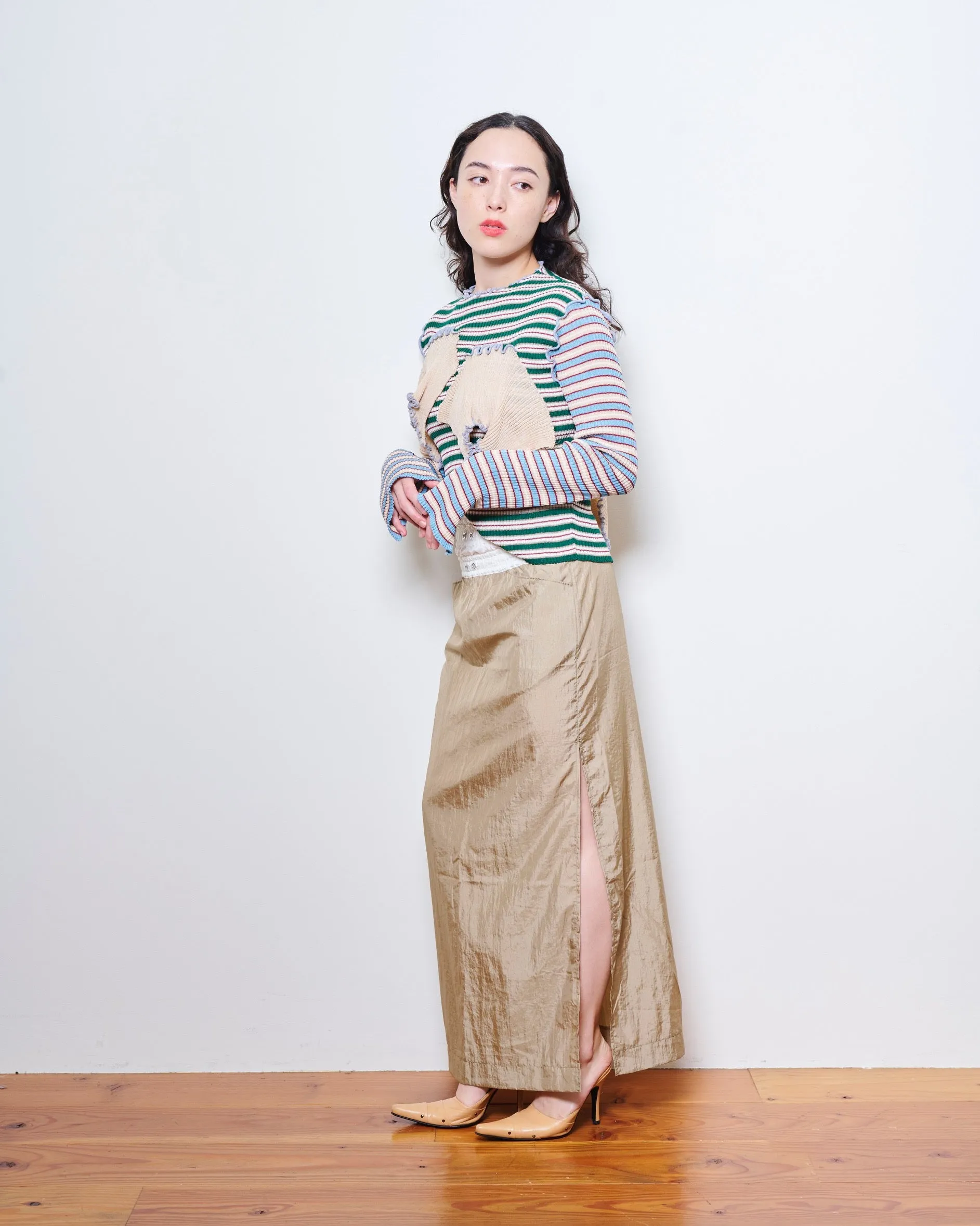 KT20S-SK【Layered slit skirt】
