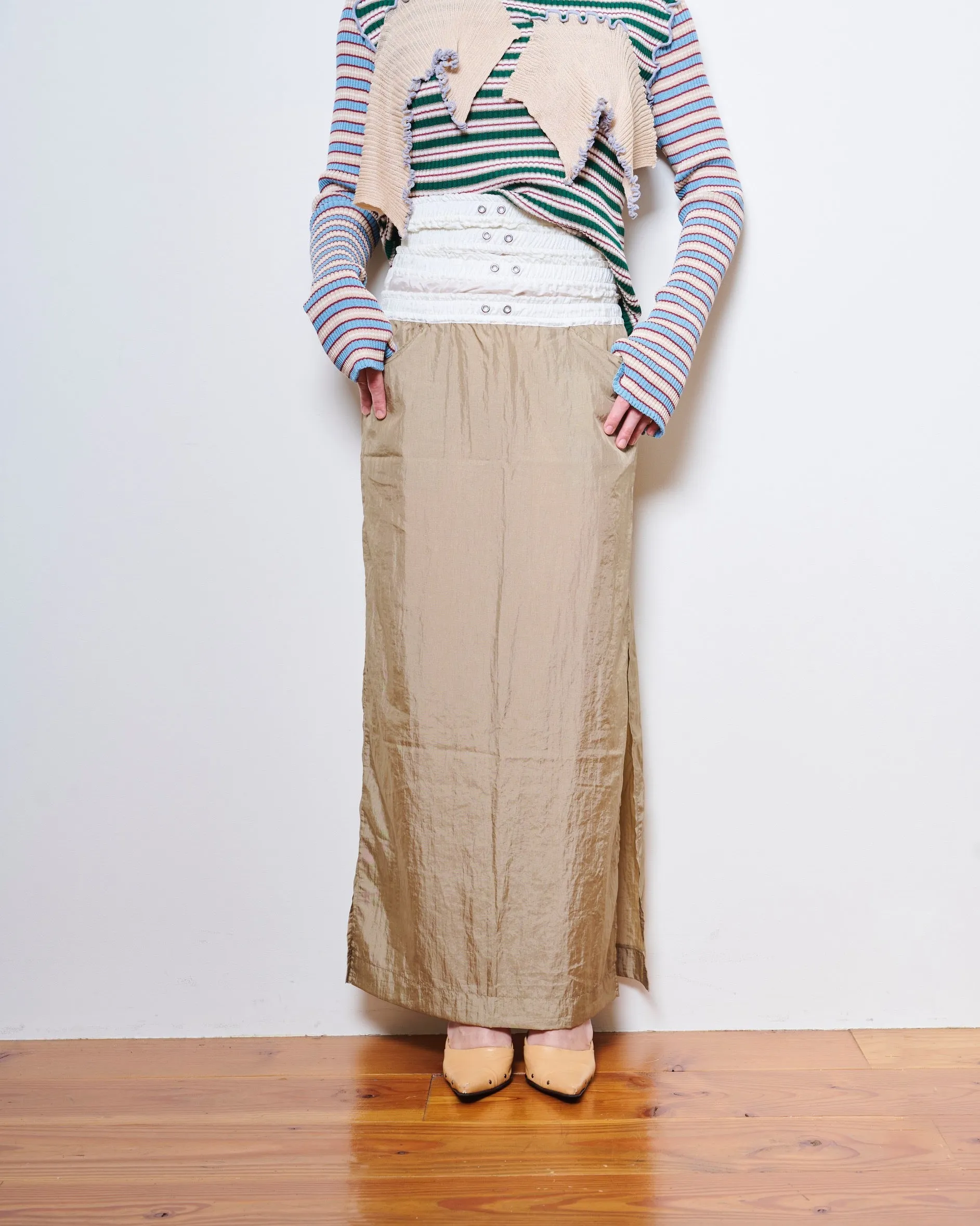 KT20S-SK【Layered slit skirt】