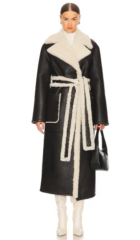 KULAKOVSKY Reversible Shearling Coat in Black
