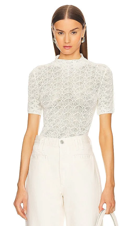 L'Academie by Marianna Kaira Turtleneck Top in Ivory