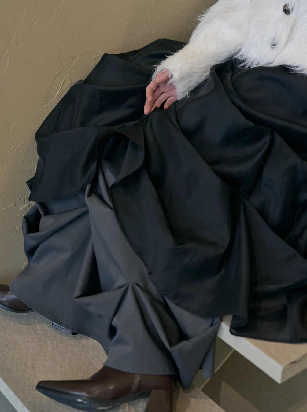 layered sheer pick skirt