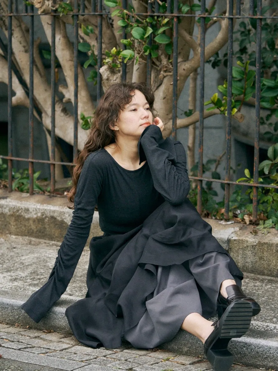 layered sheer pick skirt