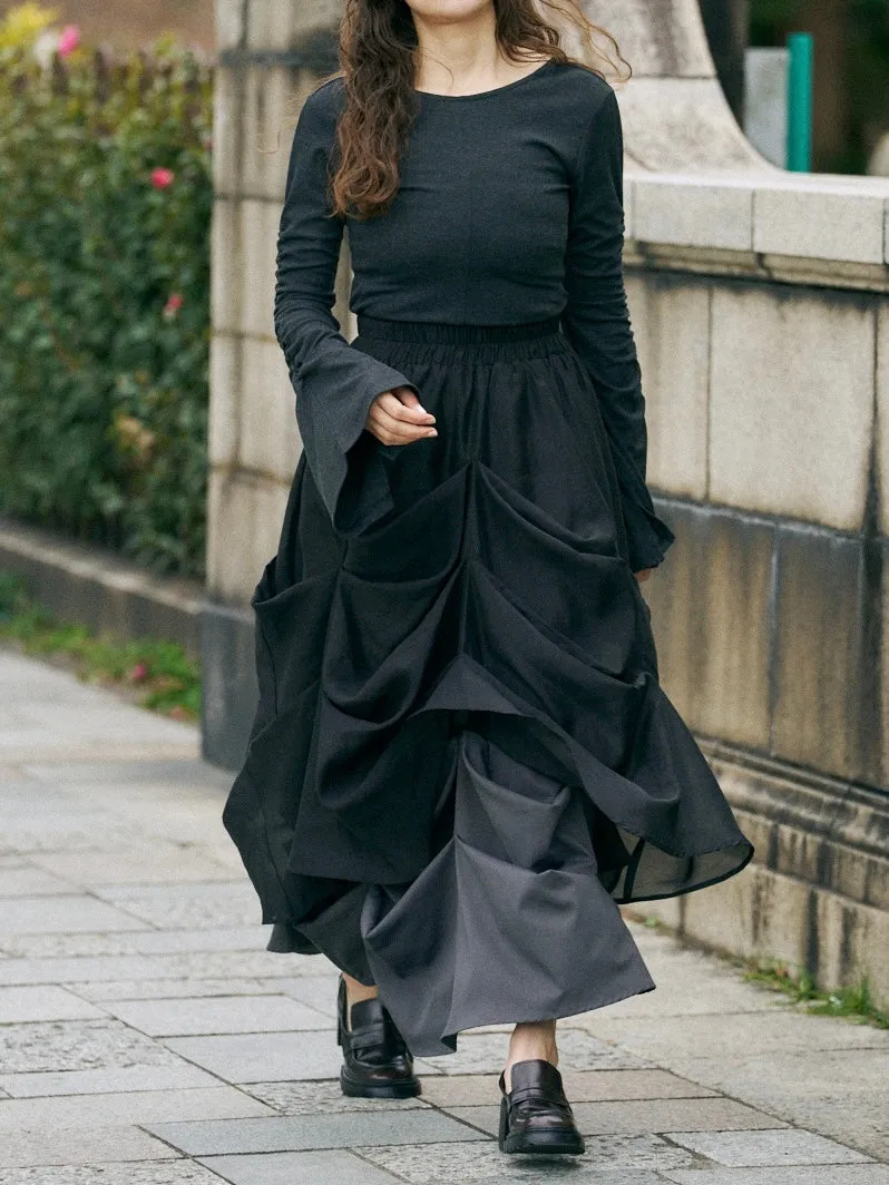 layered sheer pick skirt