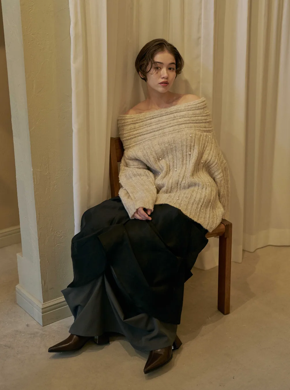 layered sheer pick skirt