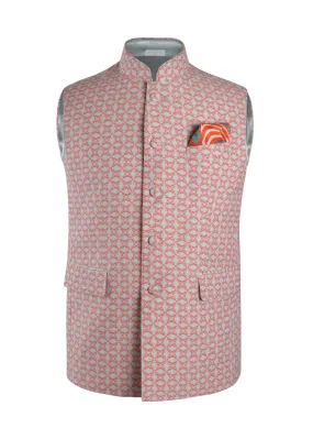 Lobster Nehru Jacket in Linen