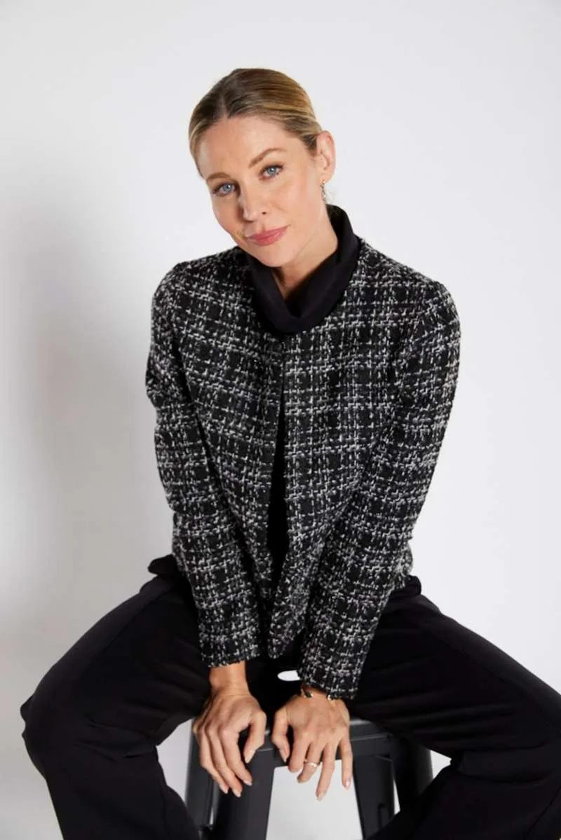 L/S Crop Jacket in Feature Check COCO.W25 by Philosophy