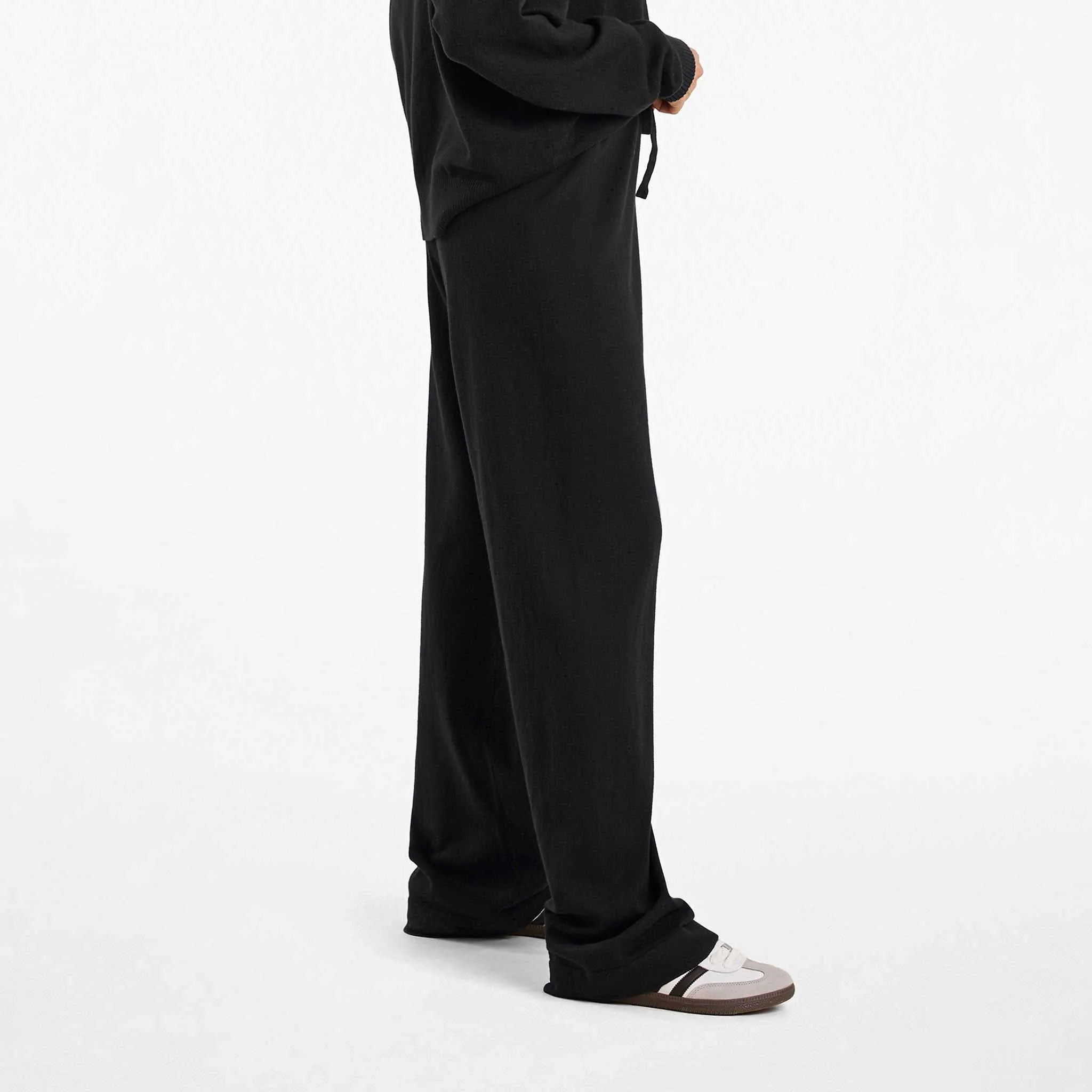 Luxe Knit Wide Leg Pant | Black