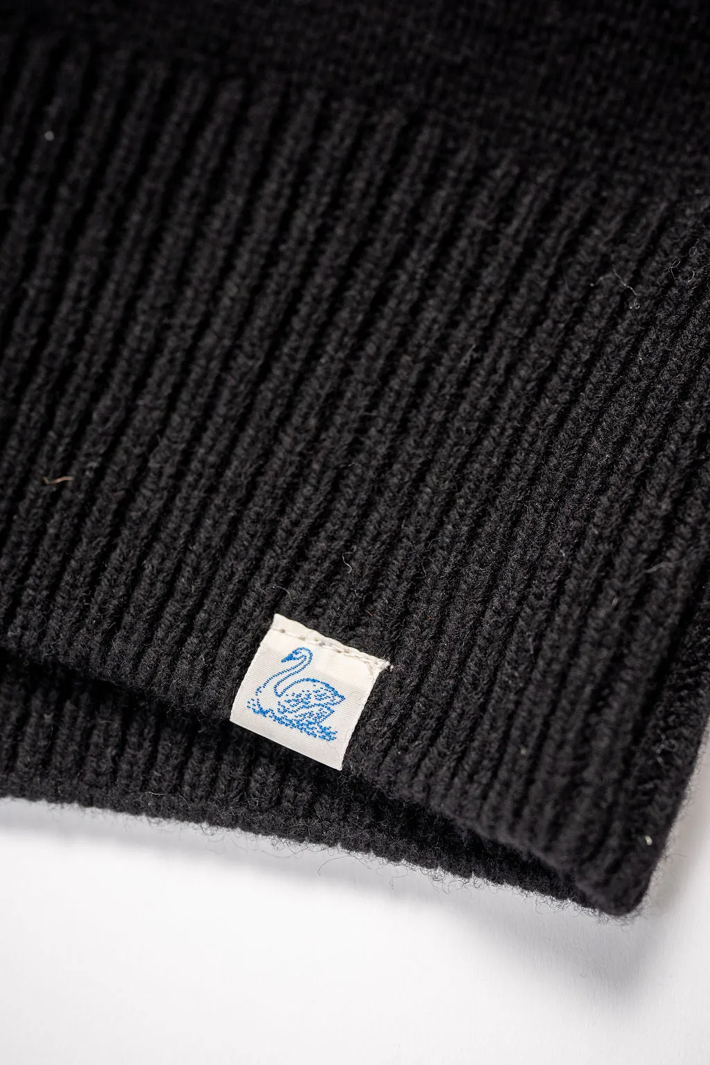 Merz b. Schwanen LOCT01 Turtleneck Pullover Merino Cashmere Blend - Deep Black