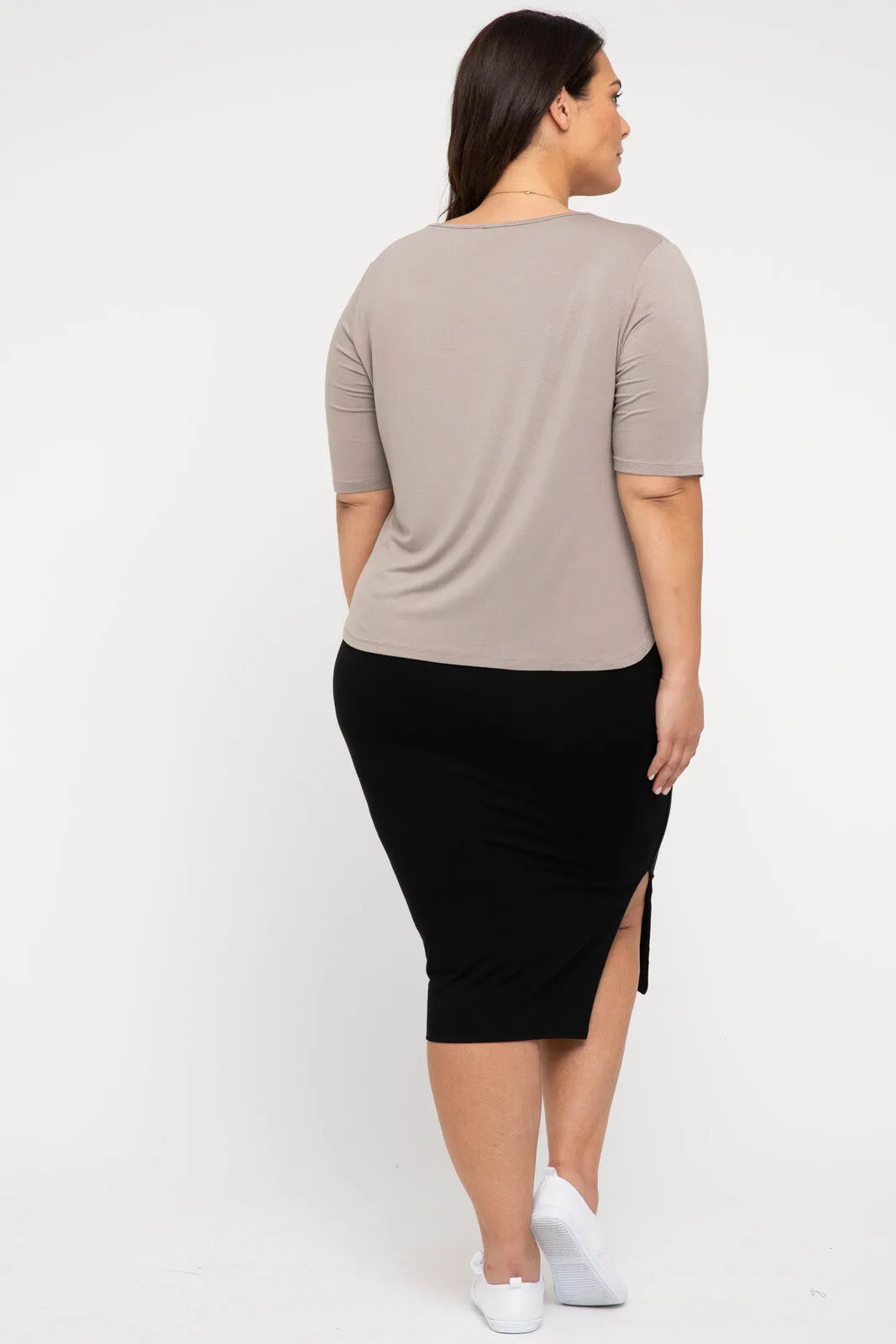 NINA Black Bamboo Skirt