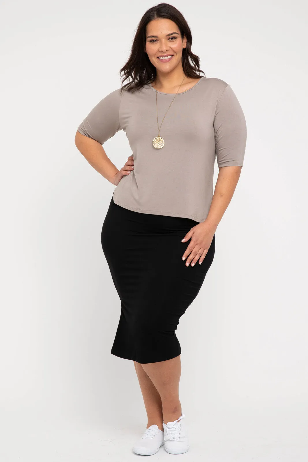 NINA Black Bamboo Skirt