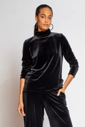 Nola Top - Black Velvet