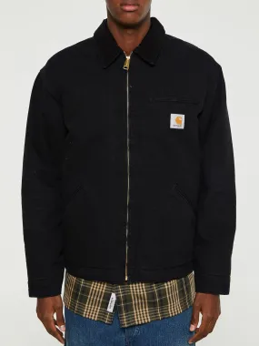 OG Detroit Jacket in Black Aged Canvas