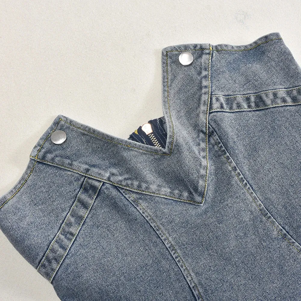 Outside For The Night Strapless Mini Denim Dress