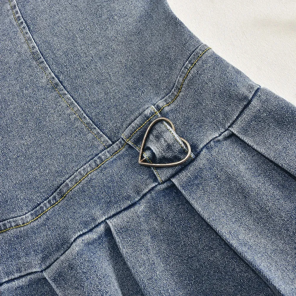 Outside For The Night Strapless Mini Denim Dress