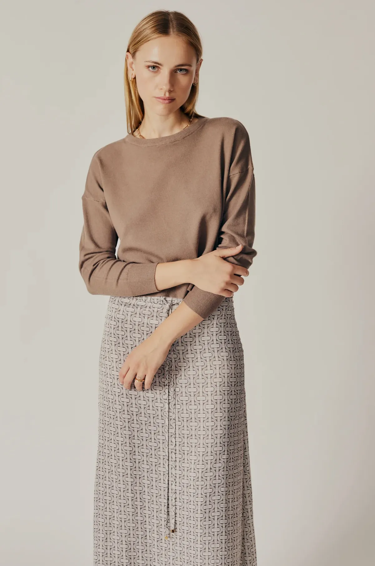 Pauly Crew Neck Sweater - Shorter Length