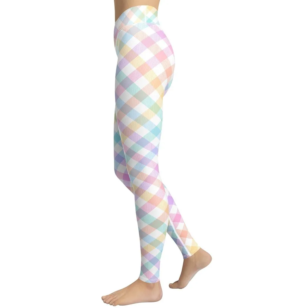 Plaid Easter Yoga Leggings