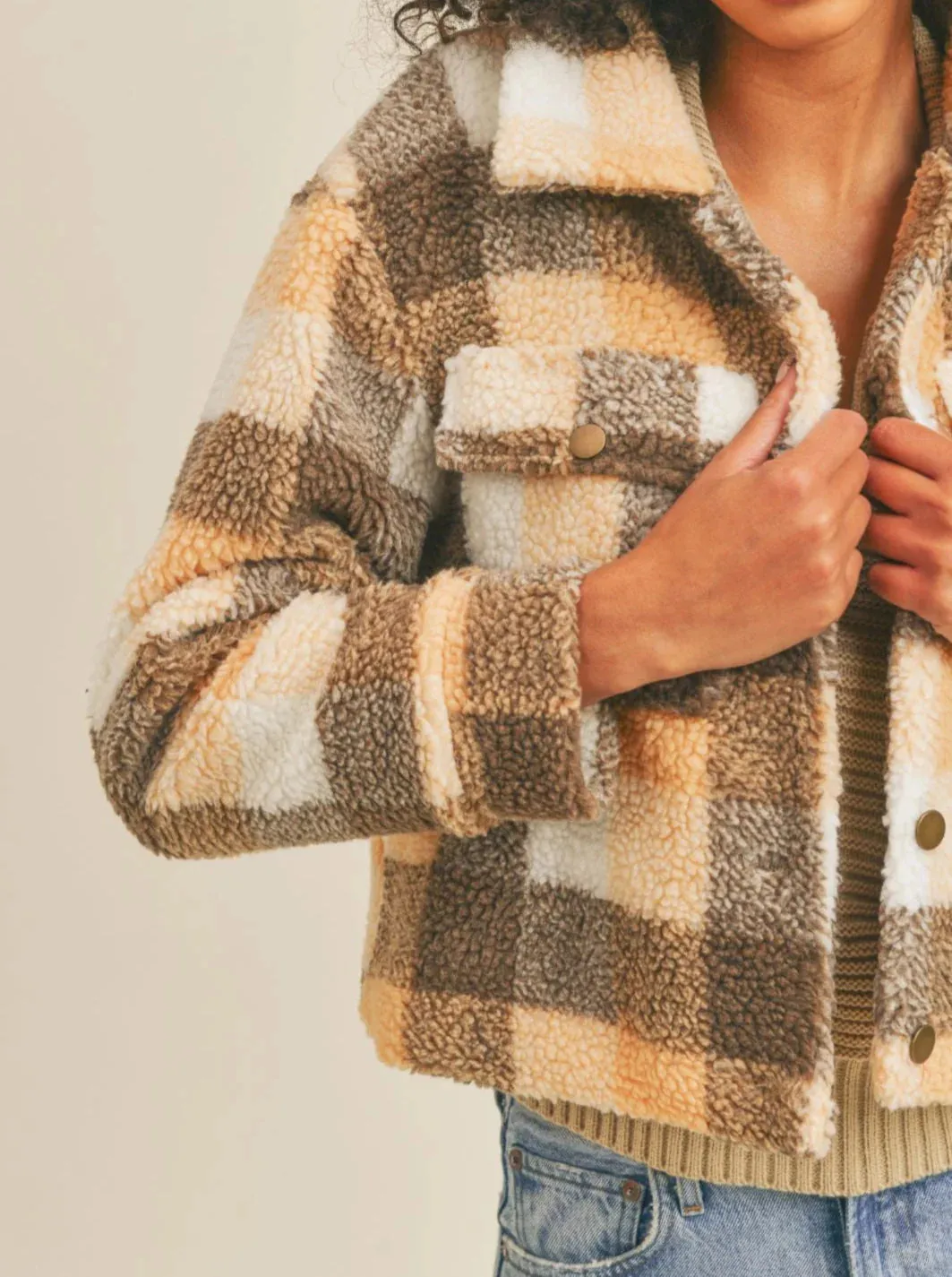 Plaid Teddy Jacket